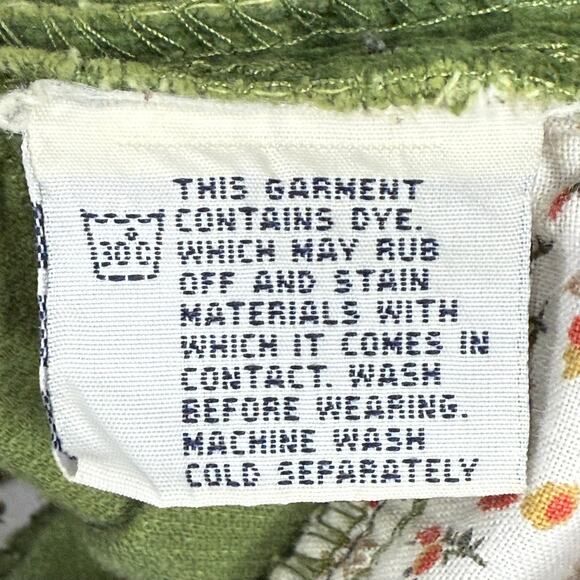 Vintage 90s Y2k Green Corduroy Crop Blazer Jacket Whimsy Twee Retro Whimsigoth M - Picture 5 of 6